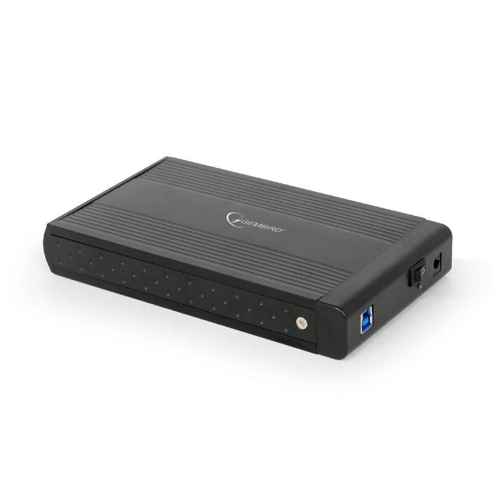 GEMBIRD EE3-U3S-3 HDD external enclosure for 3.5inch SATA - USB 3.0 Aliuminio Juodas