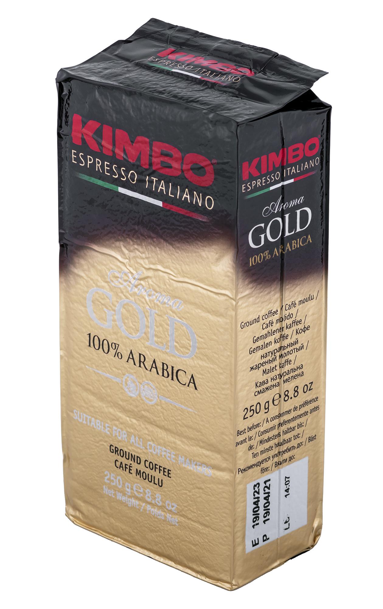 Kimbo Aroma Gold 100% Arabica 250 g Kavos milteliai