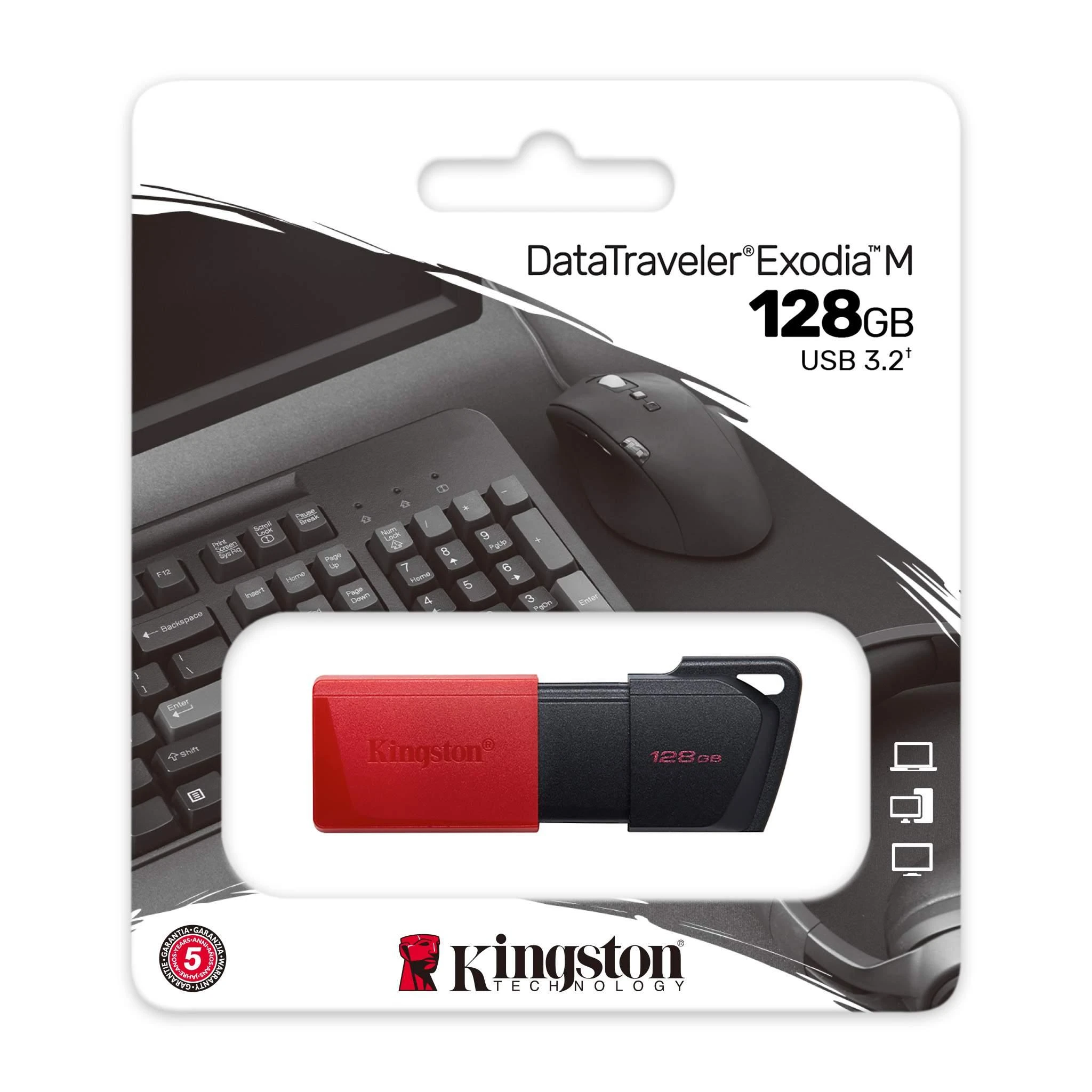 USB laikmena Kingston 128GB USB 3.2 Gen 1 DataTraveler Exodia M