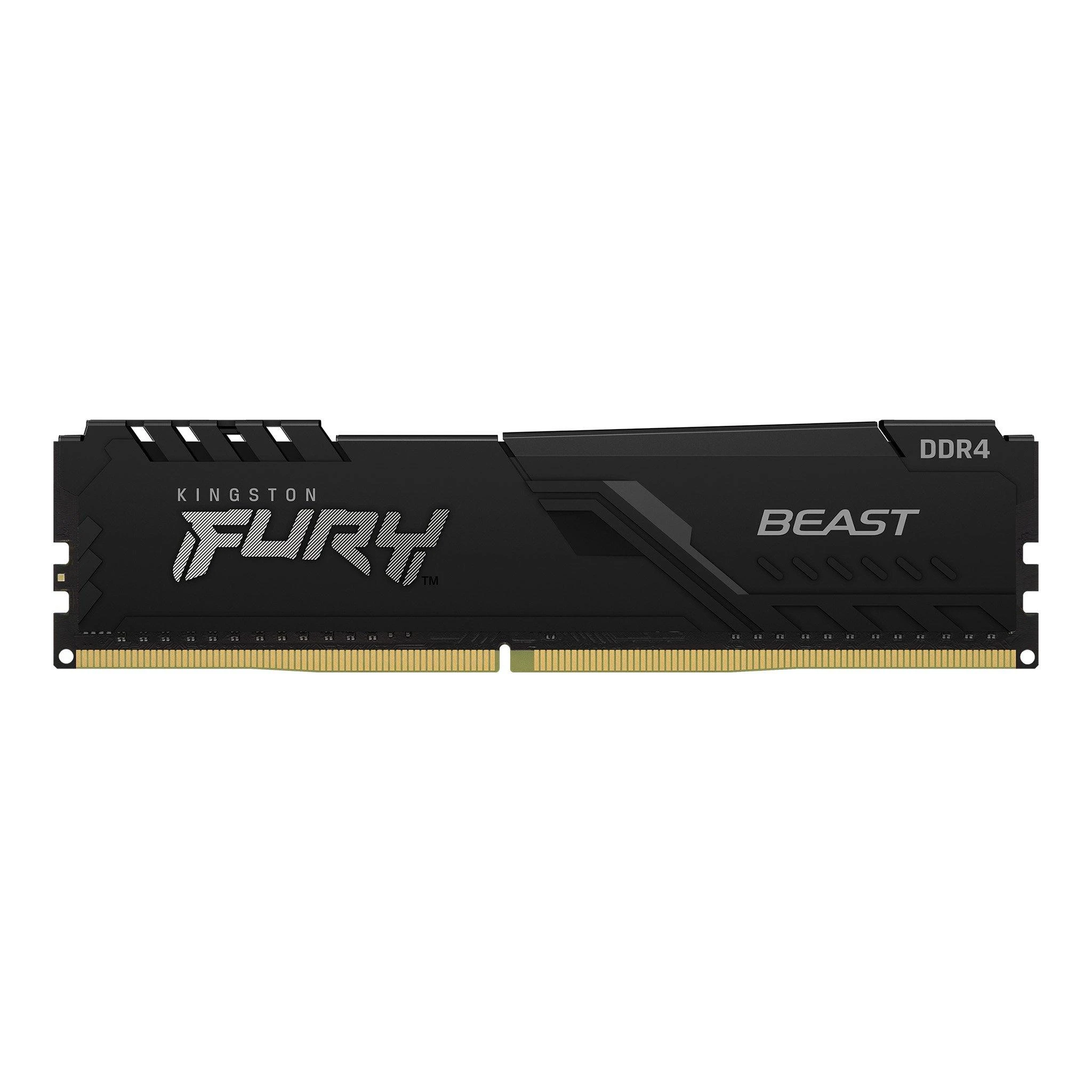 RAM KINGSTON 128GB 3200MHz DDR4 CL16 DIMM rinkinys iš 4 FURY Beast Juodas