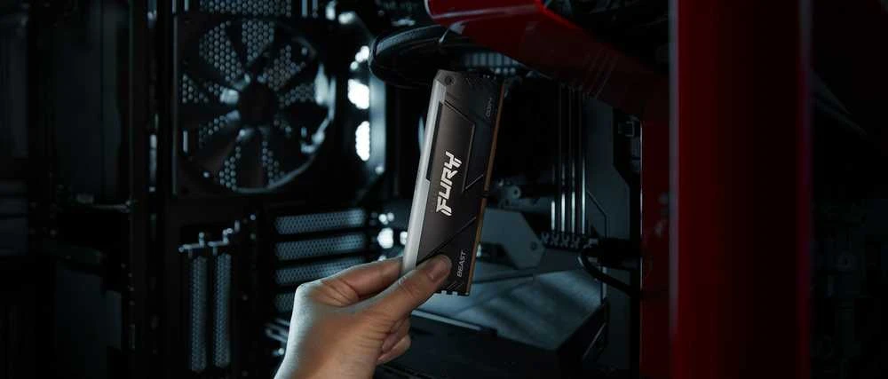 Atmintis Kingston Fury Beast RGB 8GB 3200MT/s DDR4 CL16 DIMM PC Memory Module KF432C16BB2A/8
