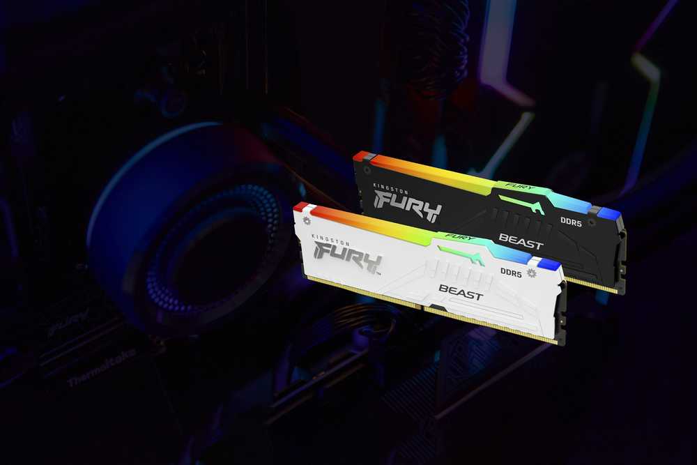 RAM „Kingston Technology FURY Beast“ 32 GB 6000 MT/s DDR5 CL36 DIMM atmintis (2 vnt. rinkinys) Baltas RGB EXPO