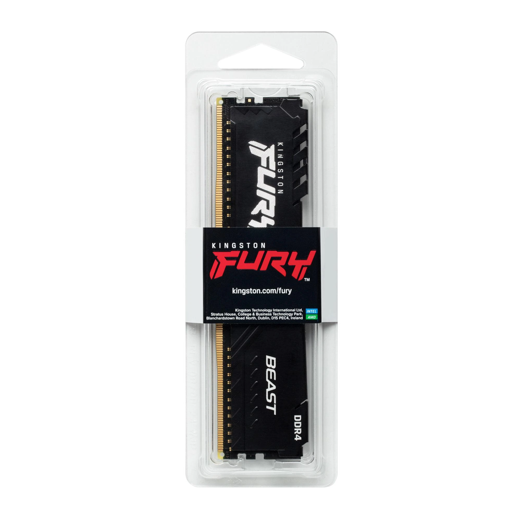 RAM KINGSTON 32GB 3600MHz DDR4 CL18 DIMM FURY Beast Juodas