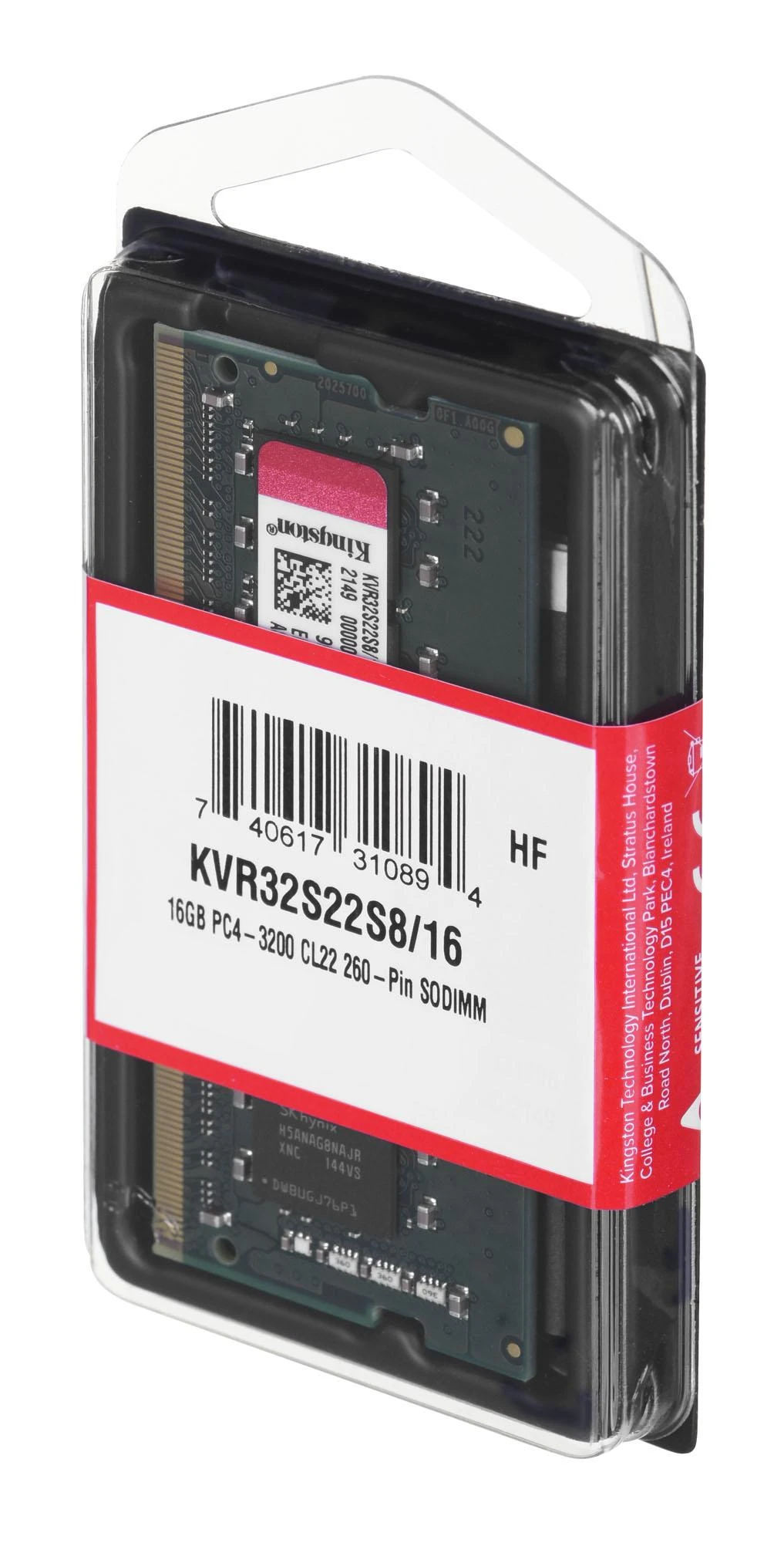 Nešiojamo kompiuterio atmintis Kingstonas | 16 GB | DDR4 | 3200 MHz | Užrašų knygelė | Registracijos Nr. | ECC Nr