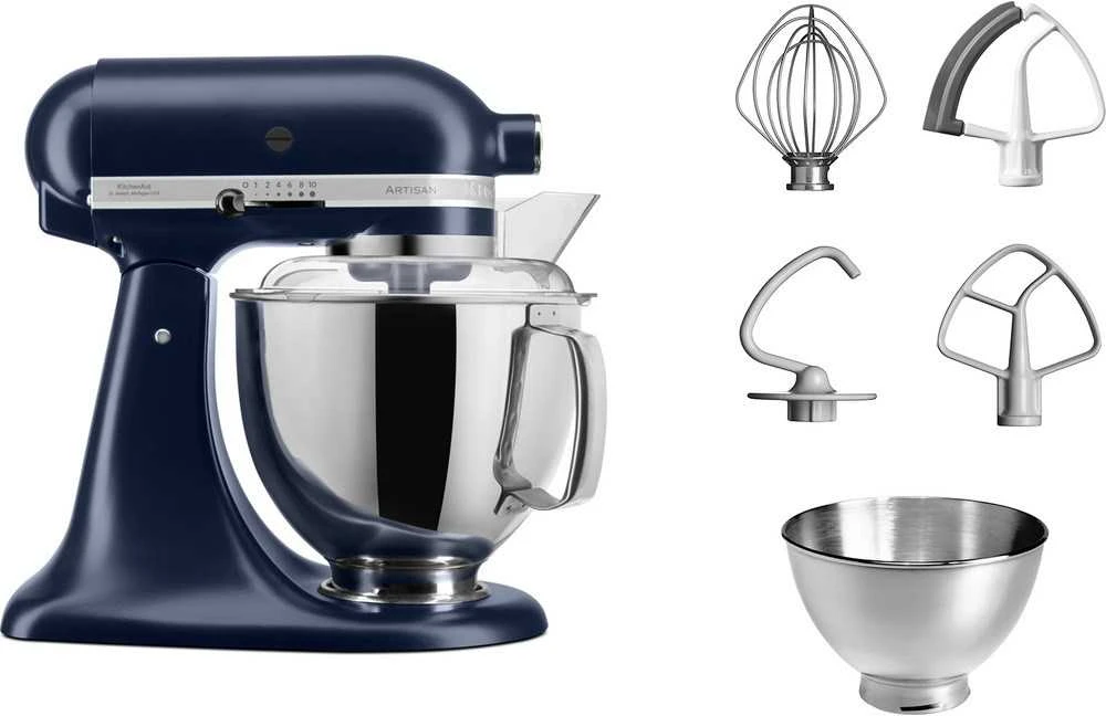Virtuvinis kombainas Kitchenaid Artisan Elegance 5KSM175PSEIB  pastatomas plakiklis, 4,8 L, Ink Blue