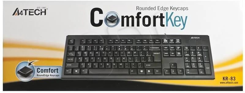 A4Tech ComfortKey KR-83 Klaviatūra, USB jungtis, EN/LT išdėstymas