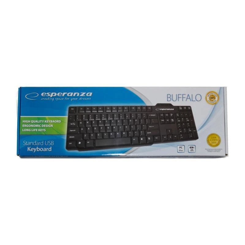 ESPERANZA EK116 – 5905784769288 BUFFALO klaviatūra, standartinė USB 104 klavišai
