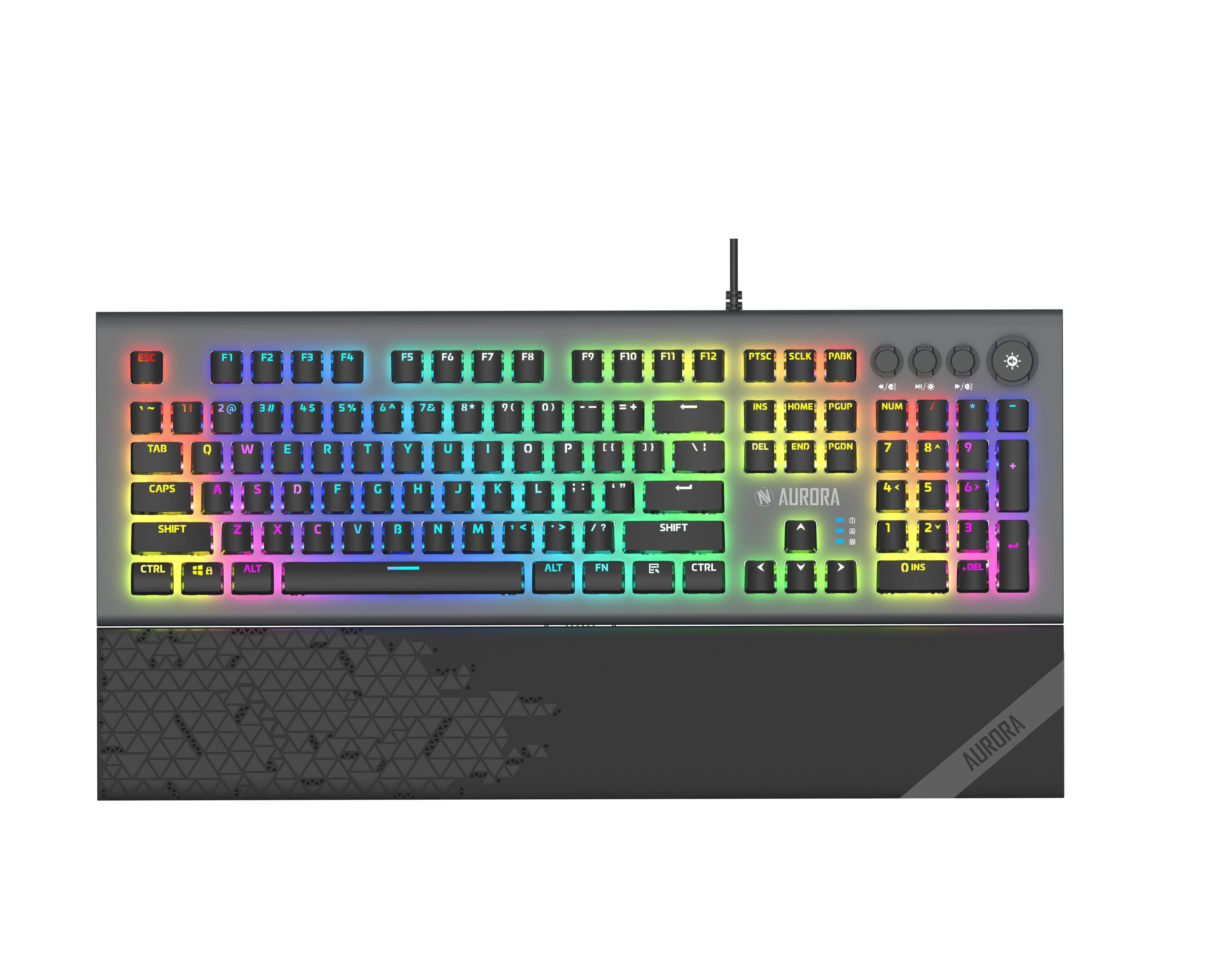 IBOX Aurora K-5 RGB su laidu USB Mechaninė klaviatūra