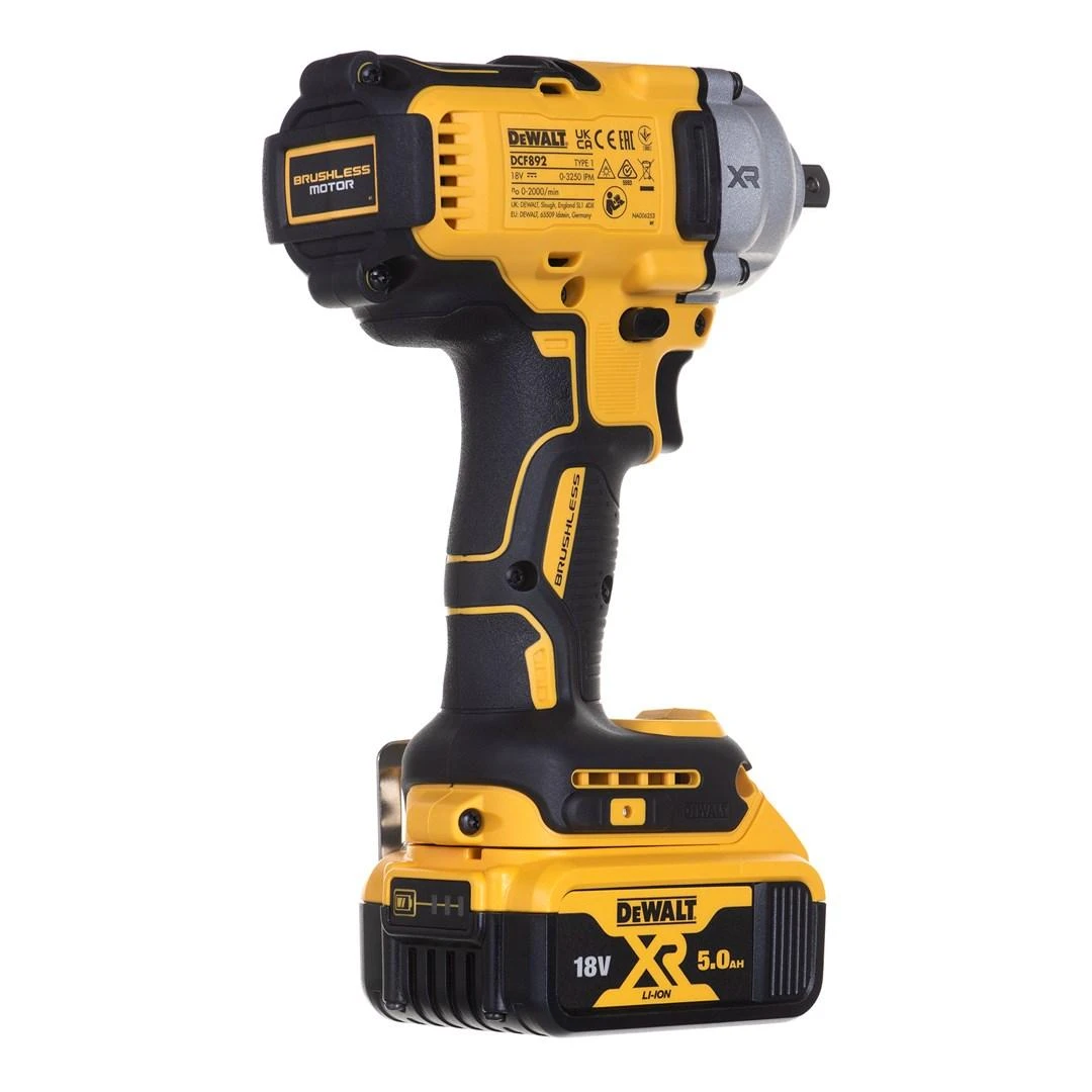 Smūginis veržliasukis DeWalt DCF892P2T-QW; 18 V; 2x5,0 Ah akum.