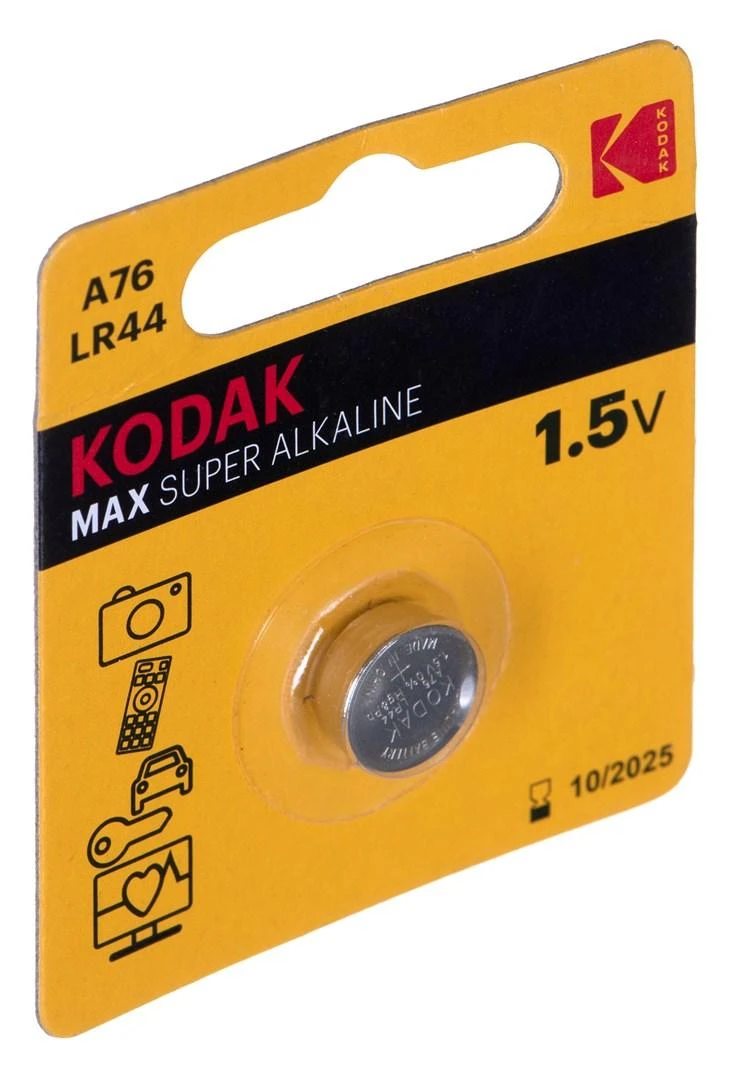 Bateria „Kodak ULTRA Alkaline A76 LR44“ baterija, 1 vnt.