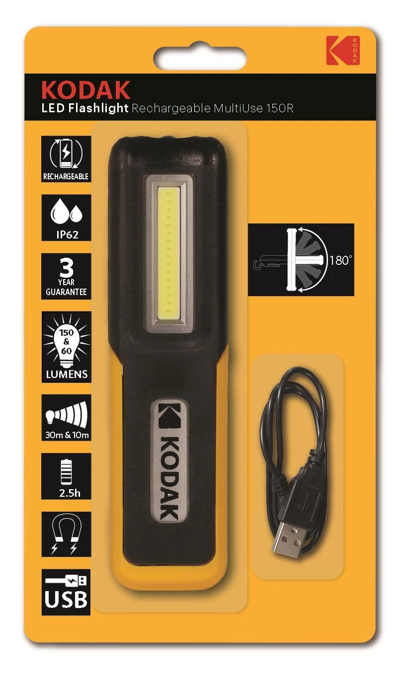 Kodak Led Workshop žibintuvėlis USB įkrovimas 30m