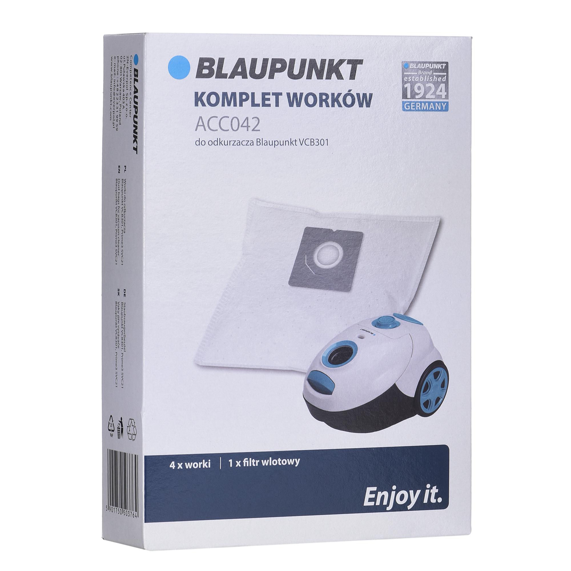Blaupunkt rinkinys 4 x mikropluošto maišeliai + oro įleidimo filtras VCB301