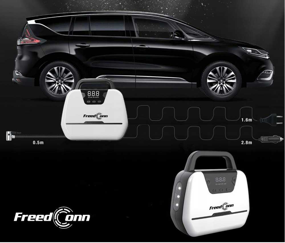 FreedConn ATJ1866 12V/230V LED LCD automobilinis kompresorius