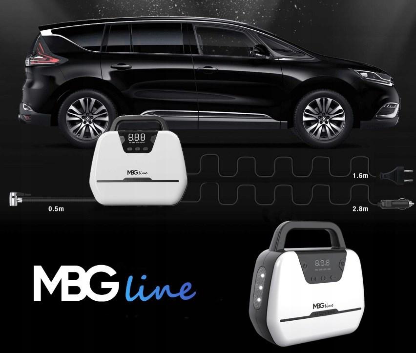 Kompresorius automobilinis Mbg Line 12V / 230V LED siurblys su LCD ekranu
