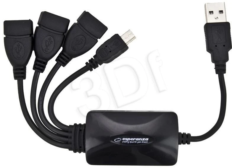 Šakotuvas USB 2.0 4 prievadų Esperanza EA-114