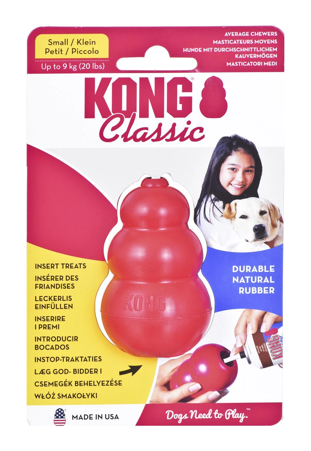 KONG Classic guminis žaislas šunims, S