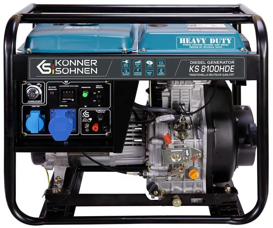 Könner & Söhnen dyzelinis generatorius 6,0kW 230V KS 8100HDE (EURO V)