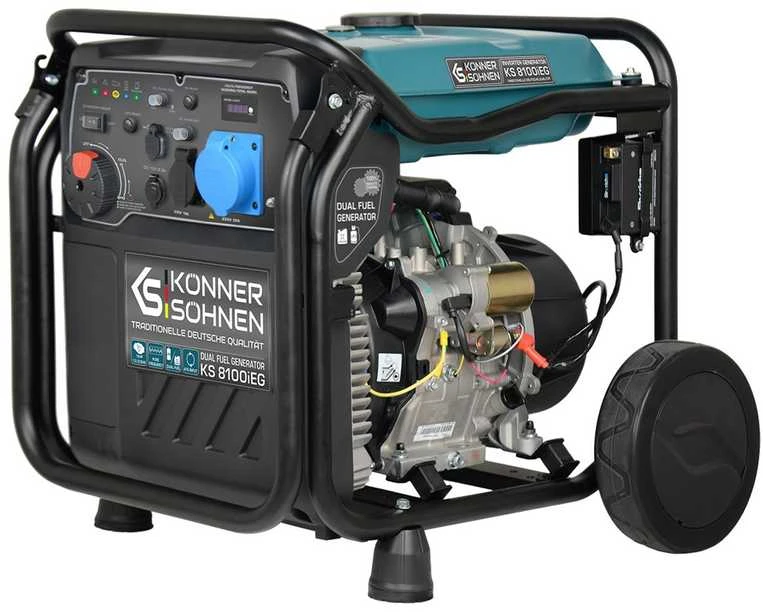 Könner & Söhnen benzininis/dujinis inverterinis generatorius KS8100iEG 8000W, el. paleidimas