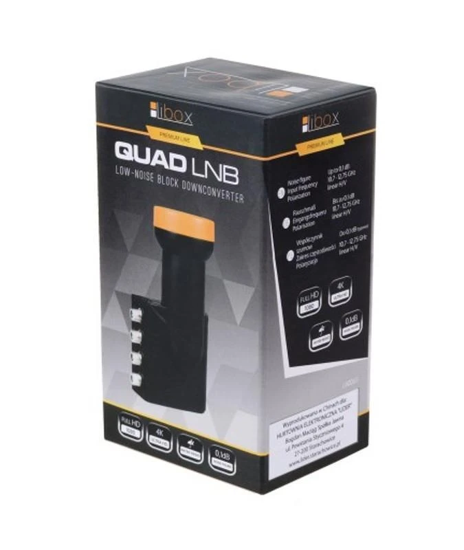 Libox Quad LNB konverteris pakuotėje