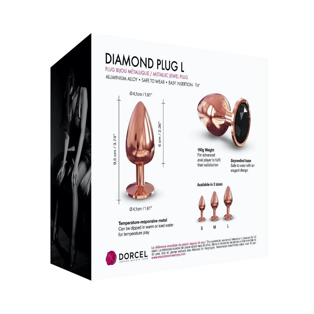 Marc Dorcel Dekoratyvinis analinis kištukas metalinis Dorcel deimantinis kištukas 9cm