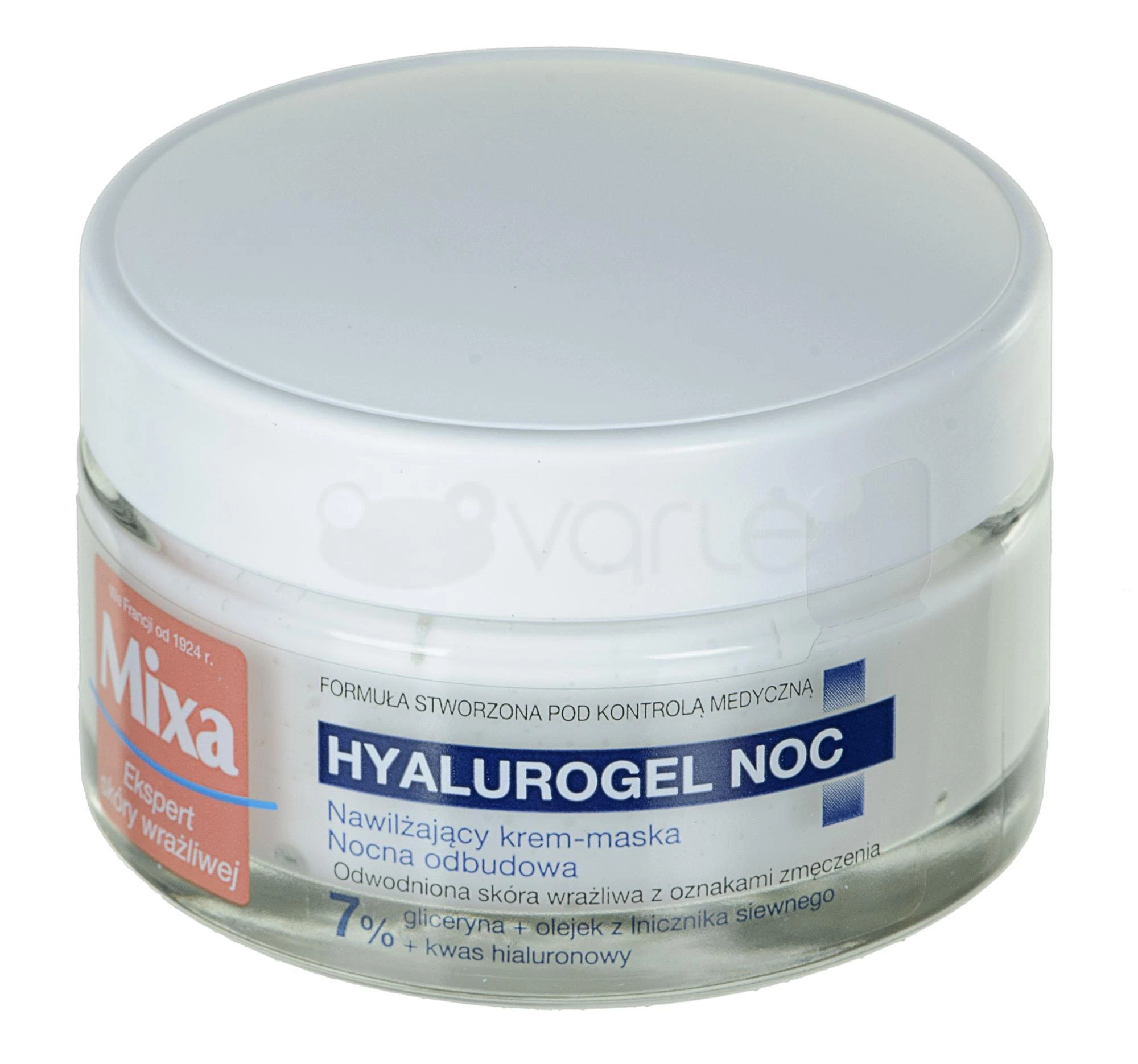 MIXA Ekspert Hyalurogel Night Moisturizing Night Kreminis-Mask drėkinamasis naktinis veido kremas-kaukė, 50 ml