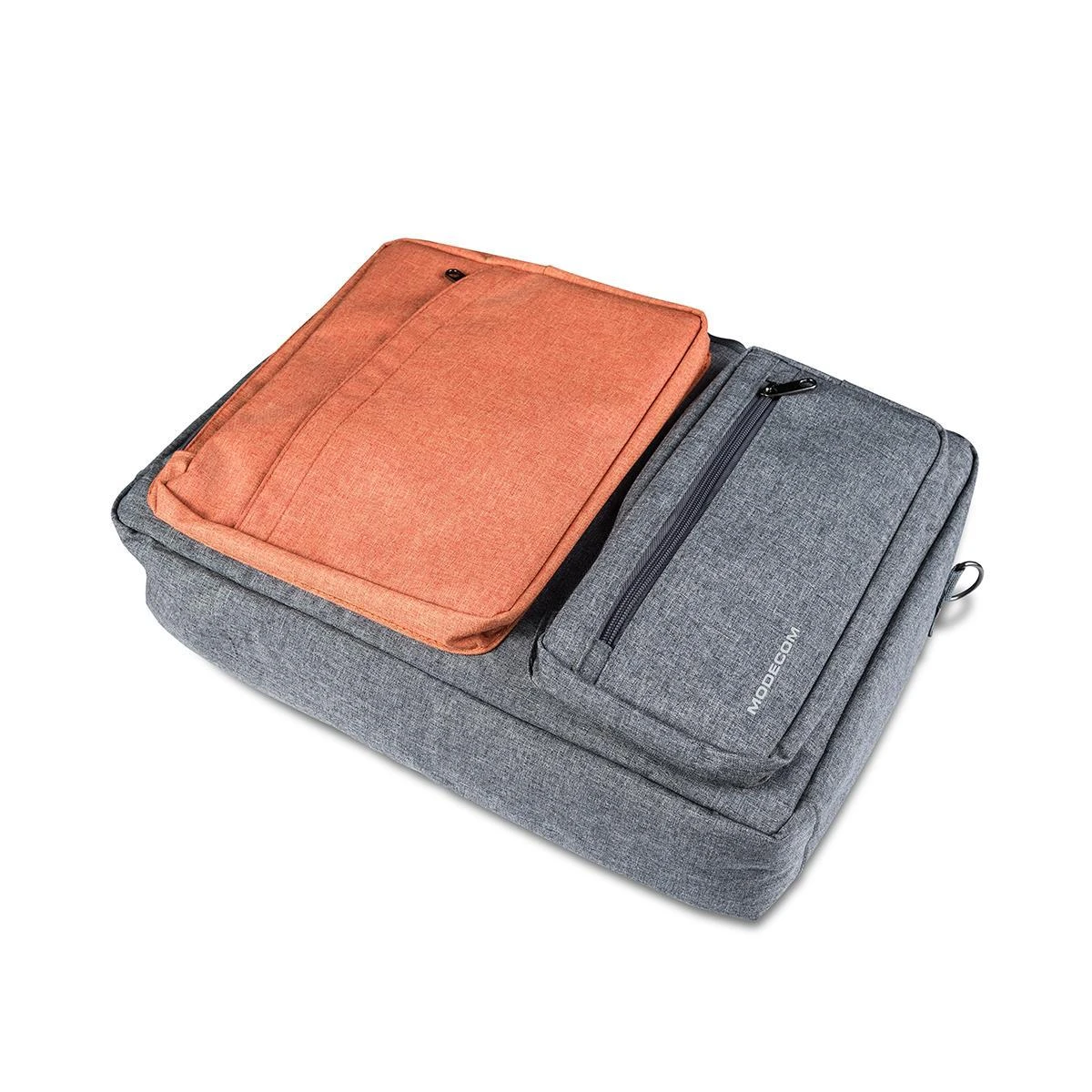 Bag for laptop MODECOM RENO TOR-MC-RENO-ORG (15,6", Pilkas and oranžinis)