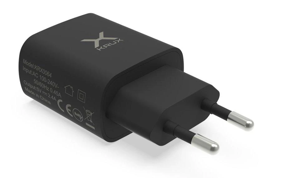 KRUX įkroviklis 2x USB 2,4 A, 12 W