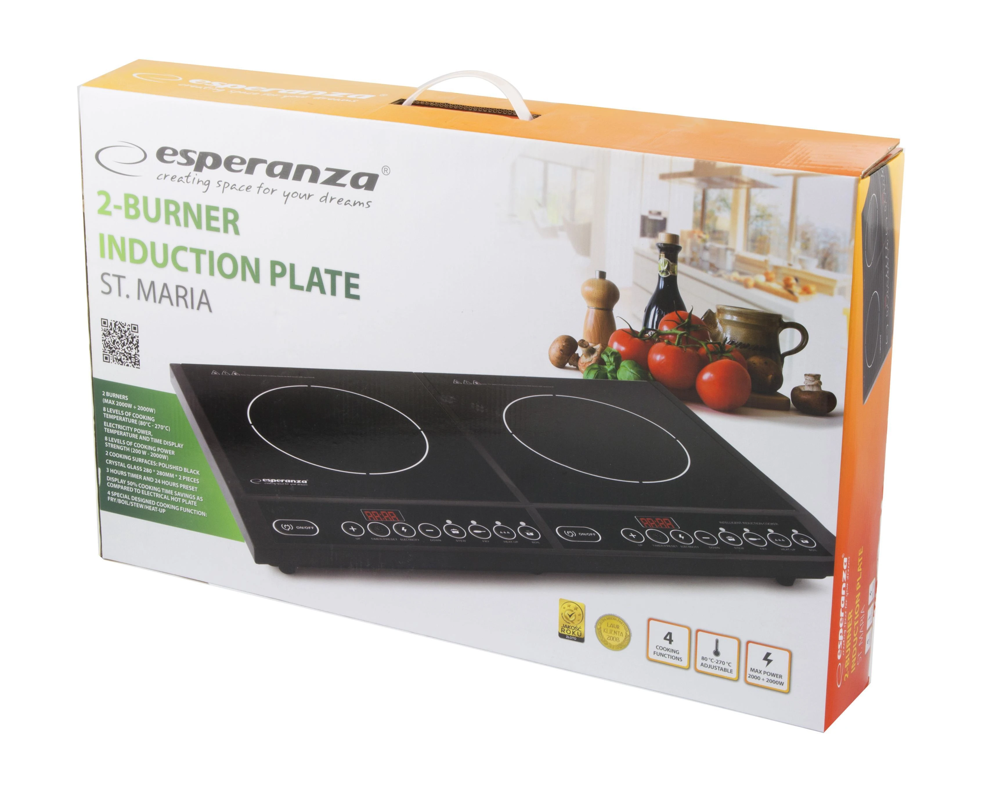 Viryklė Esperanza St.Maria EKH008 (2 laukai, 2000W), modelis