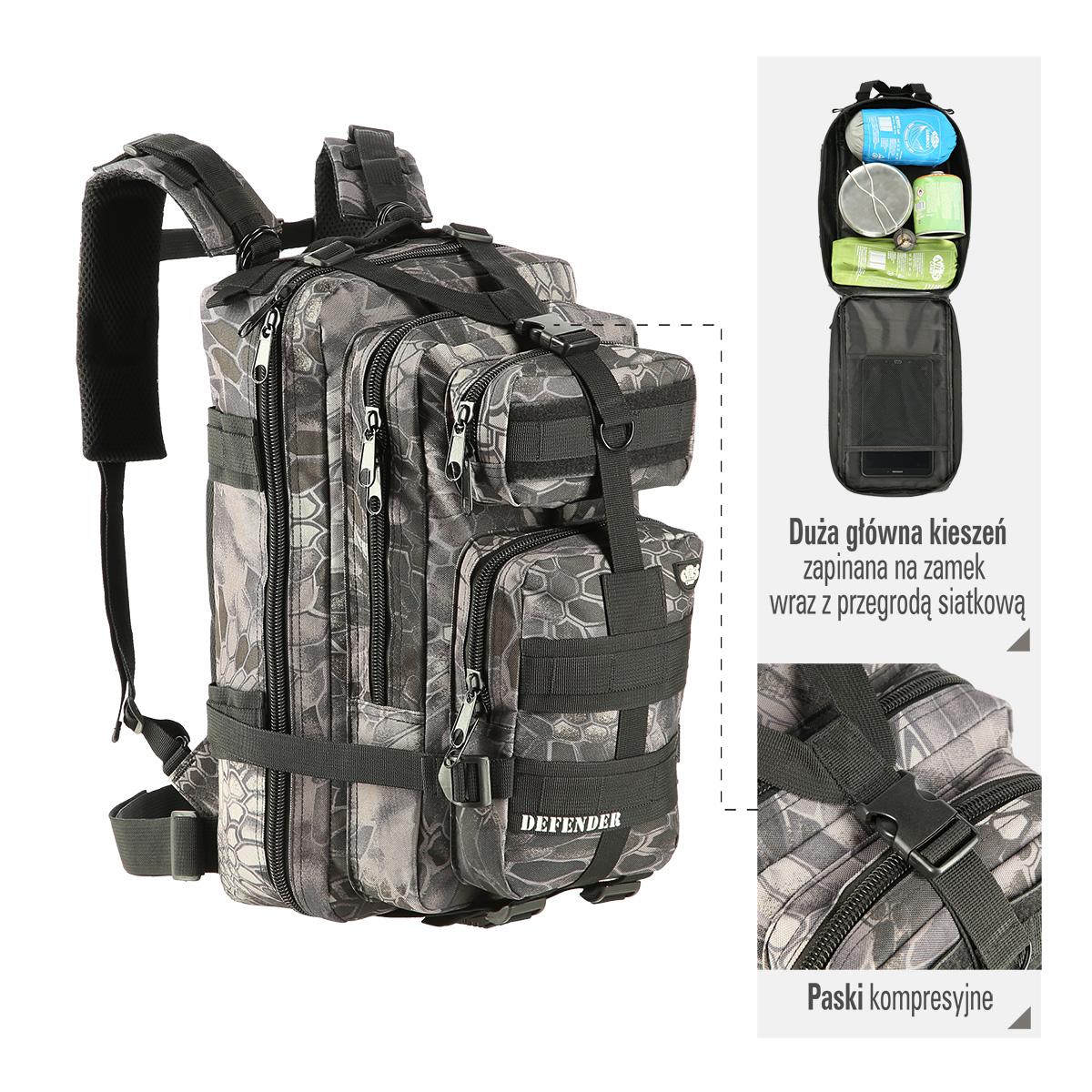 NILS CAMP DEFENDER Backpack CBT7204 Juodas, Moro