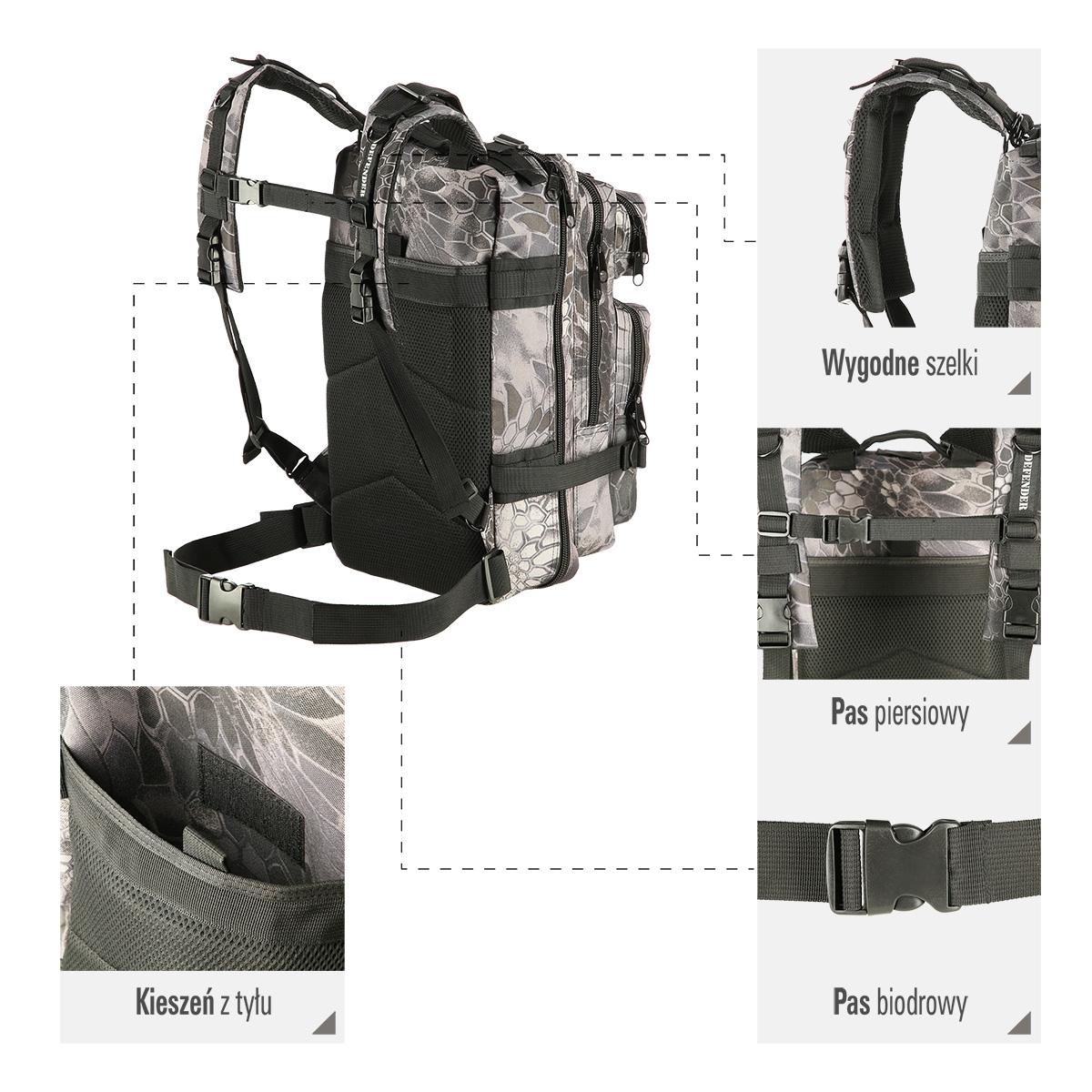 NILS CAMP DEFENDER Backpack CBT7204 Juodas, Moro