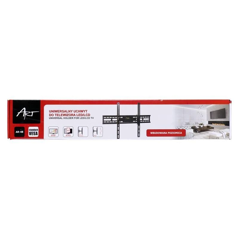 ART RAMT AR-48 Laikiklis AR-48 26-60 skirtas LCD/LED/PLAZMA juodas 40KG vertikalus reguliavimas