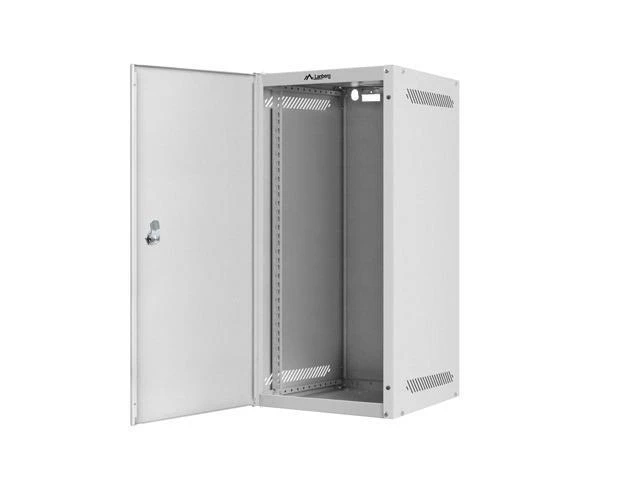 LANBERG Rack spintelė 10 colių sieninis laikiklis 12U 280x310 pilkas su metalinėmis durelėmis buto paketas