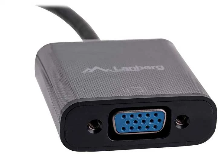 LANBERG AD-0002-BK adapter Displayport 1.1->VGA cable juodas