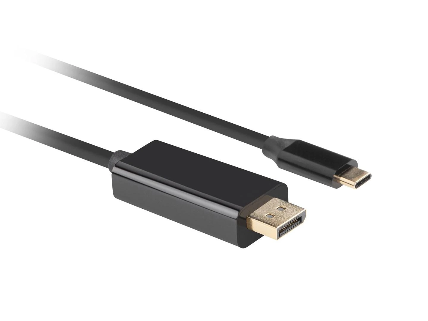 Lanberg USB-C į DisplayPort kabelis, 1 m 4K/60Hz, Juodas | Lanberg | USB-C į DisplayPort kabelis | CA-CMDP-10CU-0010-BK | 1 m