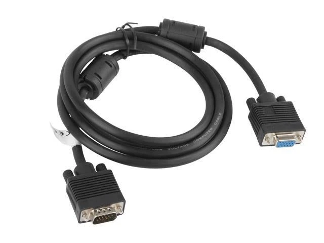 LANBERG CA-VGAC-10CC-0018-B+ ilgintuvas VGA M/F ekranuotas feritu 1,8 m storio