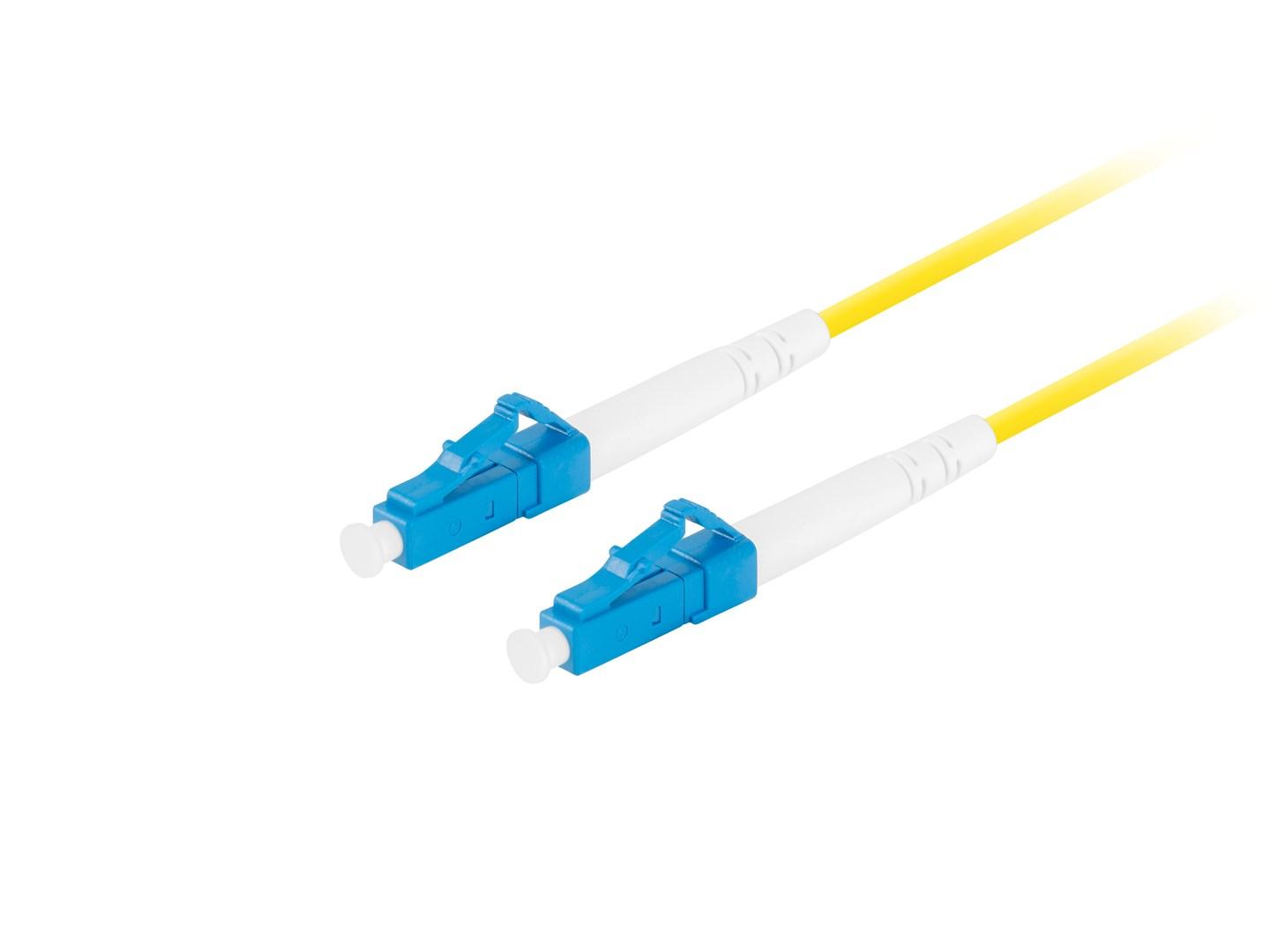 LANBERG šviesolaidinis laidas SM LC/UPC-LC/UPC simplex 1m LSZH g657a1 3.0mm geltonas