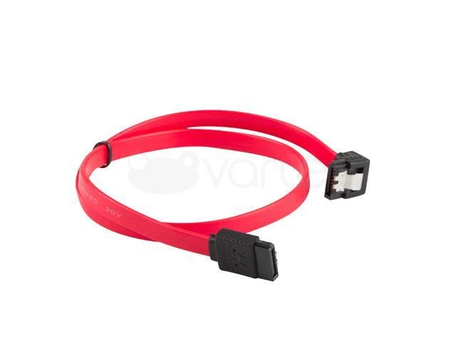 LANBERG CA-SASA-13CU-0030-R CABLE SATA DATA II 6GB/S F/F 30cm METAL CIP ANGLED Rounds