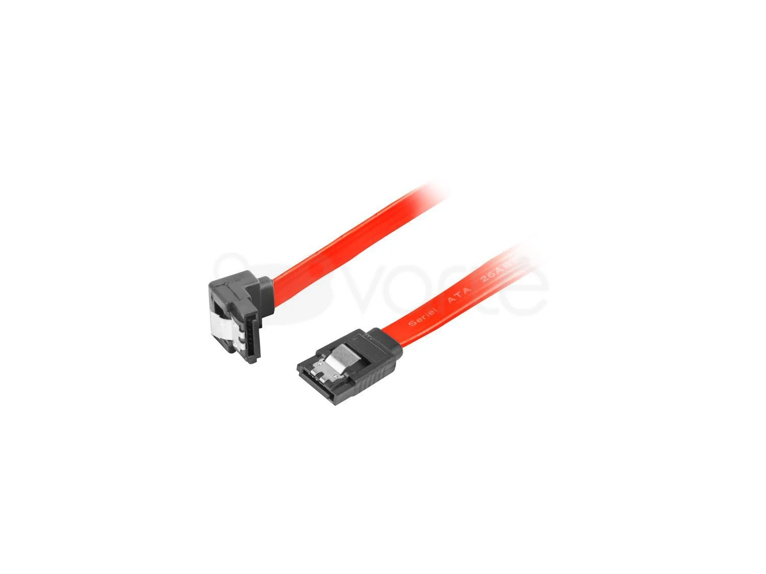 LANBERG CA-SASA-13CU-0030-R CABLE SATA DATA II 6GB/S F/F 30cm METAL CIP ANGLED Rounds
