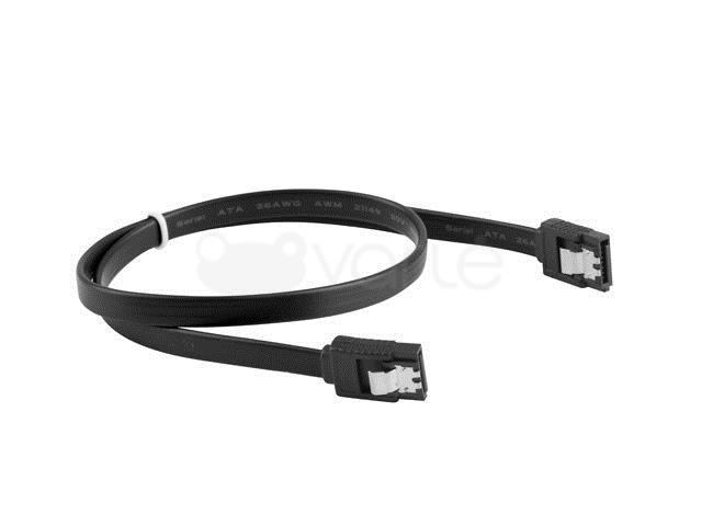 LANBERG CA-SASA-14CU-0070-BK laidas SATA DATA II 6GB/S F/F 70cm METAL CLIPS Juodas