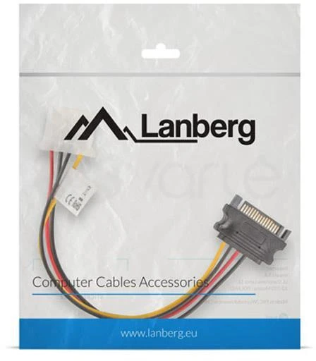 LANBERG CA-SAHD-10CU-0015 kabelis SATA galia M ->MOLEX F 15cm