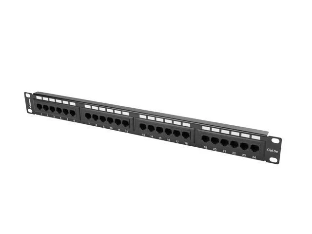 LANBERG PPU5-1024-B Patch Panel 24 port 1U cat. 5e juodas