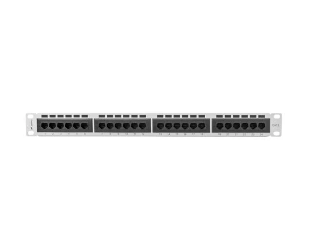 LANBERG PPU6-1024-S Patch Panel 24 prievadas 1U kat. 6 pilkos