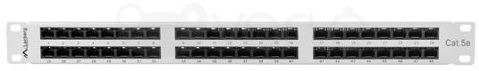 LANBERG PPU5-1048-S komutacinė panelė, 48 prievadų, 1U, cat. 5e, pilkas