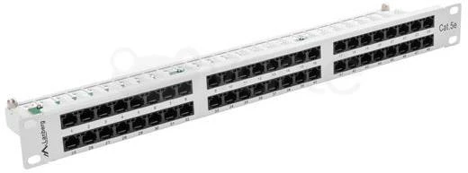 LANBERG PPU5-1048-S komutacinė panelė, 48 prievadų, 1U, cat. 5e, pilkas