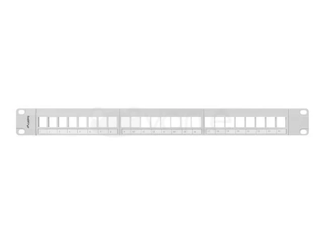 LANBERG PPKS-1024-S Keystone Patch Panel 19inch 24 port 1U pilka