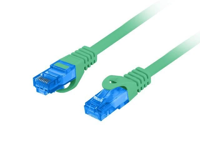 LANBERG patchcord cat.6A FTP LSZH CCA 1m žalias