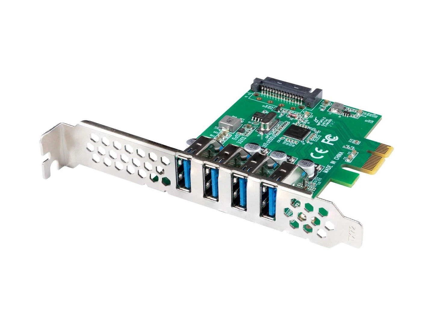 LANBERG išplėtimo plokštė PCI Express > 4 x USB 3.1 GEN1 + žemo profilio laikiklis