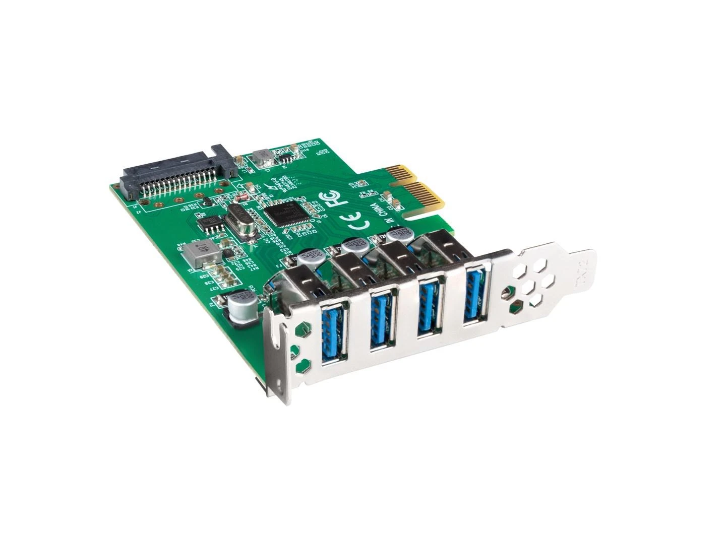 LANBERG išplėtimo plokštė PCI Express > 4 x USB 3.1 GEN1 + žemo profilio laikiklis