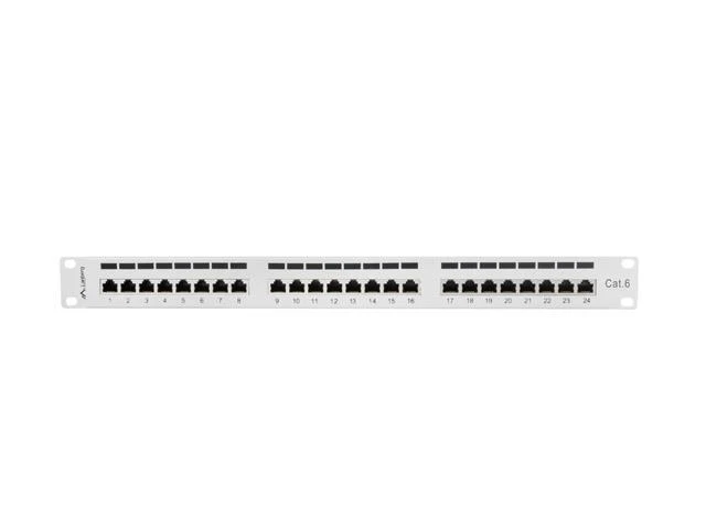 LANBERG PPS6-1024-S Patch Panel 24 prievadas 1U kat. 6 ekranuoti pilkai