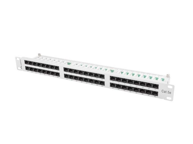 LANBERG PPU5-1048-S komutacinė panelė, 48 prievadų, 1U, cat. 5e, pilkas
